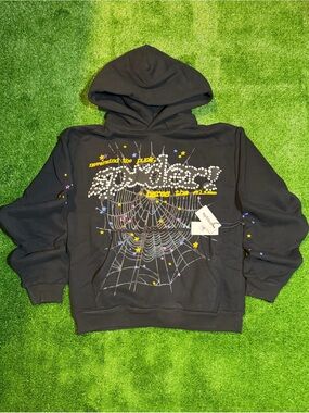 Black OG Web Sp5der Hoodie